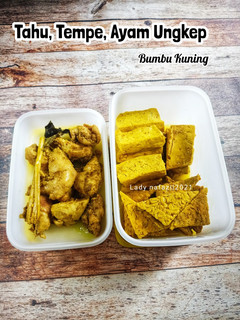 Foto resep Tahu,Tempe,Ayam Ungkep Bumbu Kuning