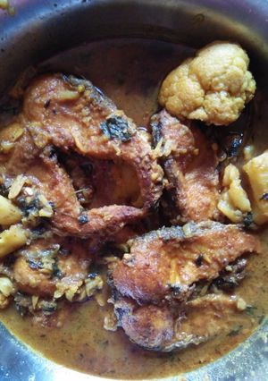 ফুলকপি শোল মাছের ঝোল(foolkopi shol macher jhol recipe in Bengali) রেসিপির প্রধান ছবি