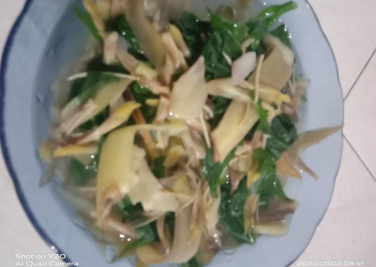 "Tumis jantung daun pepaya Jepang"😘😘😍😋😋💯💯👍👍