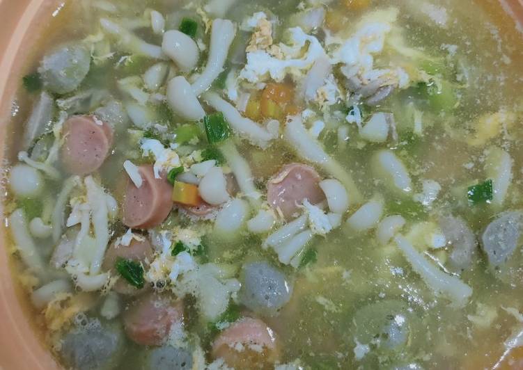 Cara Gampang Membuat Sup ayam jamur shimeji yang Lezat