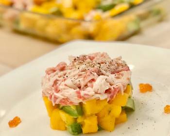 How To Prepare Recipe Mango avocado salad with Japanese crab stick Delicious Nutritious