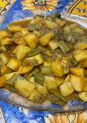 A picture of Potatoes and Celery in Pork Broth.