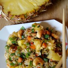 A picture of Stir Fried Pineapple Rice#foodphotographychallenge.
