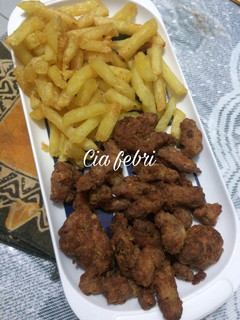 Foto resep Chicken teriyaki pop corn ala fe'