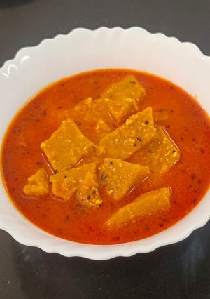 A picture of Satvik Dhokli Curry | No Onion No Garlic Festive Recipe.