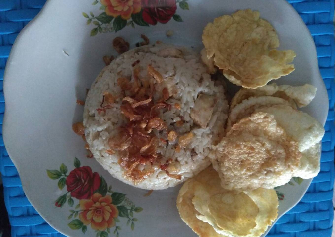 080. Nasi rendang ayam