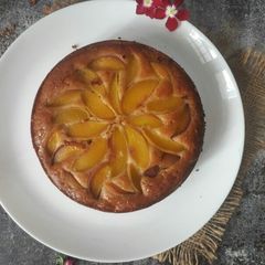 A picture of Wheat flour peach cake.