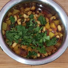 A picture of Kaddu lobia ki sabzi.