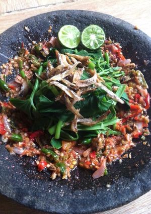 Foto resep Plecing kangkung ikan teri