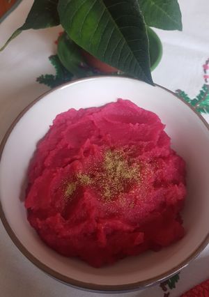 Una foto de Puré de Beterraga