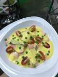 Salmon with Saffron Cream sauce #จานนี้ดีกินแล้วรวย