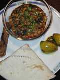White Lobia With Roti Homemade Achar and Seekh Kabab