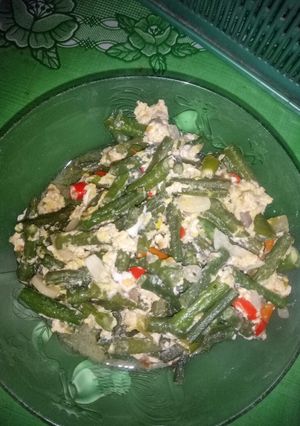 Foto resep Tumis kacang panjang orek telor