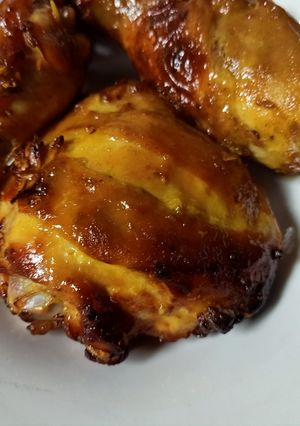A picture of Air Fryer Chicken with Turmeric and Milk.