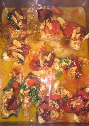 Una foto de Bacalao a la llauna