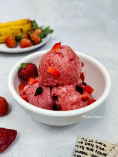Foto resep Sorbet Pisang Strawberry