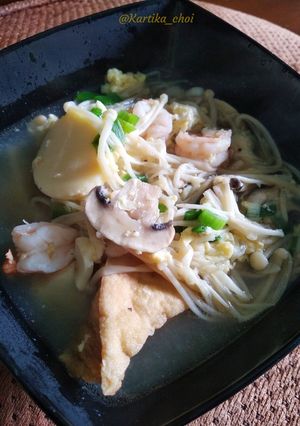 Foto resep Sup jamur dan tahu