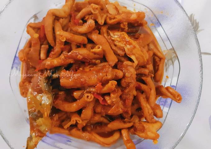 Cara Gampang Membuat Tumis Usus Manis Pedas yang Lezat Sekali