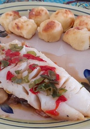 Una foto de Papillote de Merluza