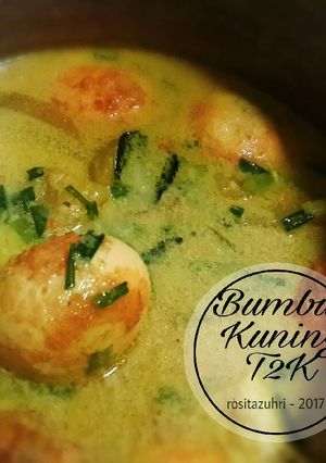 Foto resep Telur, Tahu, Kentang (T2K) Bumbu Kuning Santan