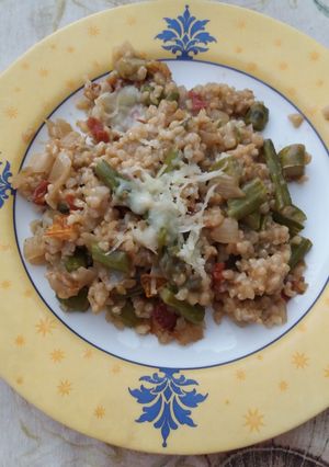 Foto principal de Risotto espárragos y tomate seco🍅