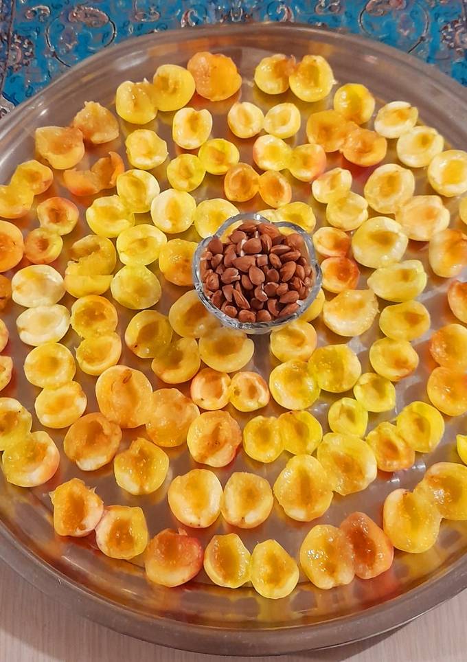 عکسی از دستور برگه زردآلو آلو(قیسی)