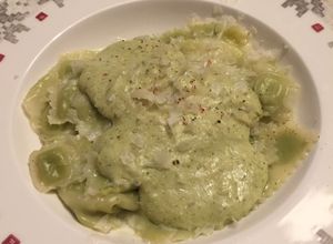 Une photo de Ravioles crème de pesto