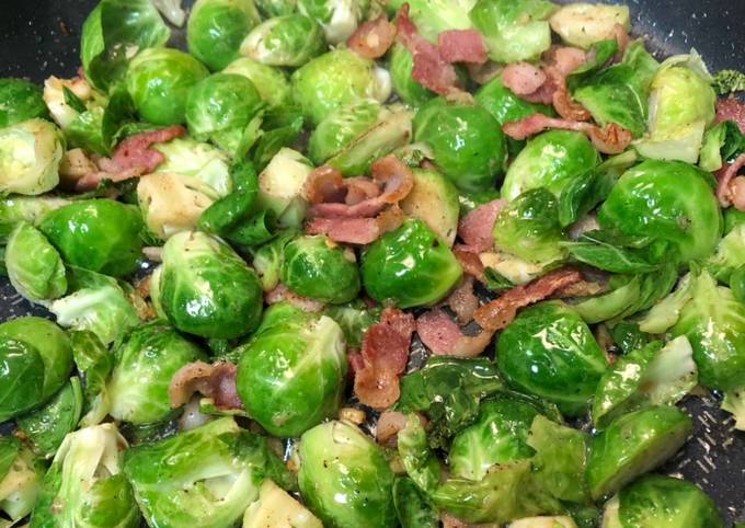 Recipe of Super Quick Homemade Fresh, sautéed Brussel Sprouts