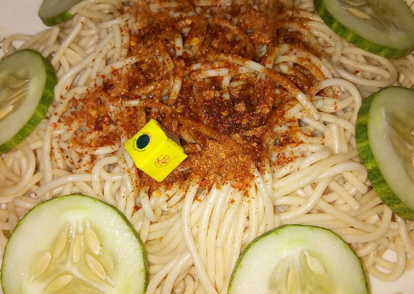 Spaghetti with mai da yaji