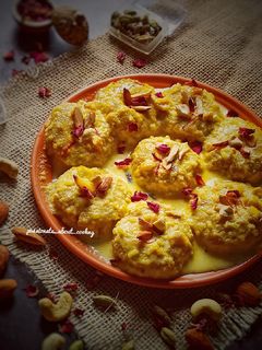ম্যাংগো মালাই চমচম(Mango Malai chomchom recipe in Bengali) রেসিপির প্রধান ছবি