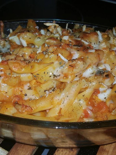 Una foto de Macarrones al horno (versión vegetariana)