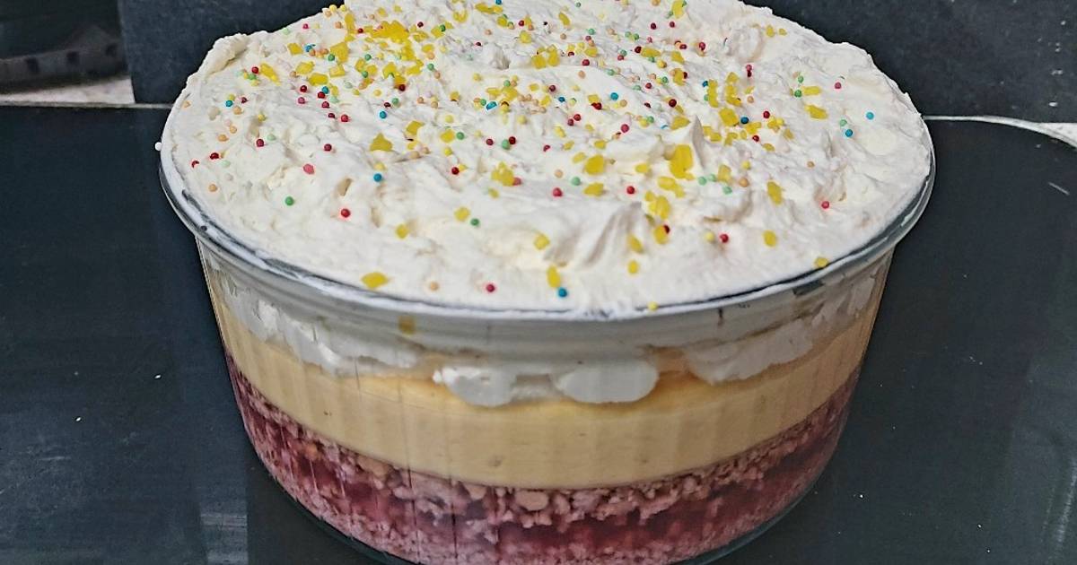 My Cherry flavoured flavoured Trifle with Brandy Whipped Cream🎅 Recipe