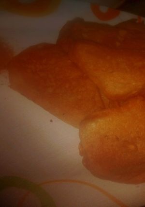 A picture of Yam coated with akara.