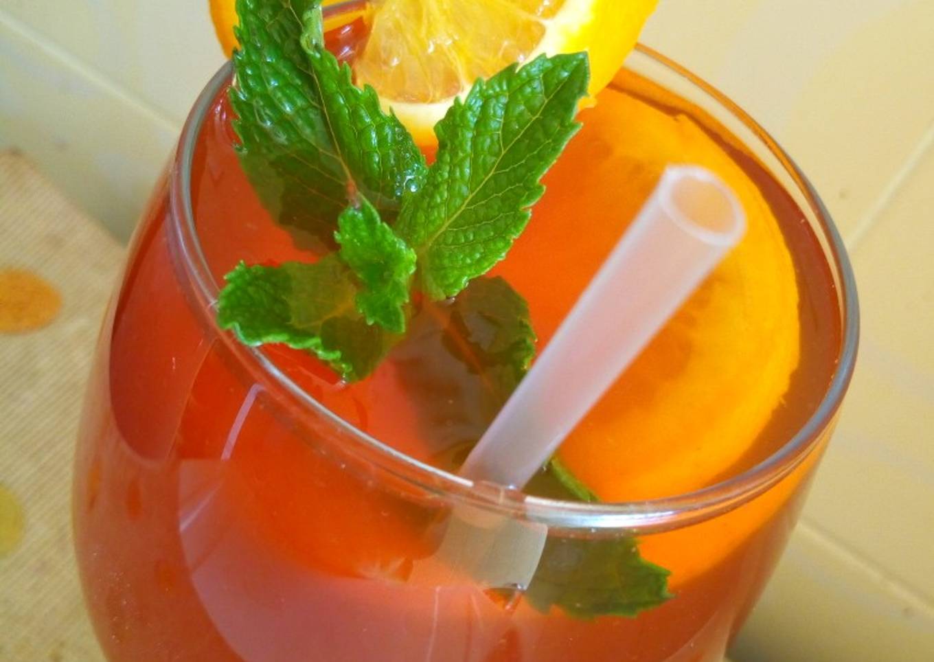 Orange Mint Iced Tea