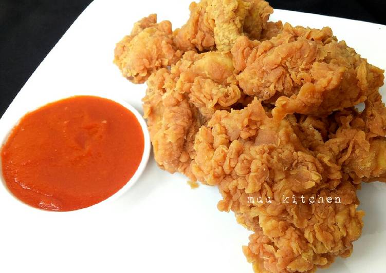 Cara Gampang Menyiapkan Kentucky fried chicken crispy, crunchy &amp; juicy, Enak