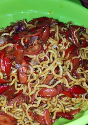 Foto resep Mie Goreng + Melinjo