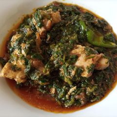 A picture of Palak Chicken.