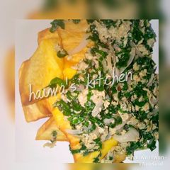 A picture of Fried sweet potato & scrambled egg #3006.