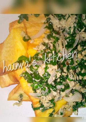 A picture of Fried sweet potato & scrambled egg #3006.