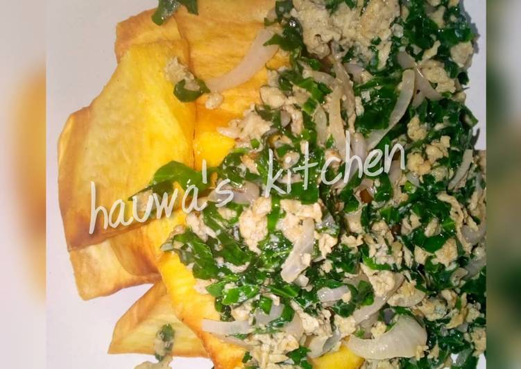 Simple Way to Prepare Perfect Fried sweet potato &amp; scrambled egg #3006
