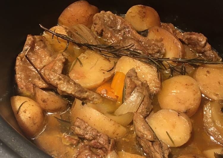 Recipe of Super Quick Homemade Slow Cooker Lamb &amp; Root Veg Stew