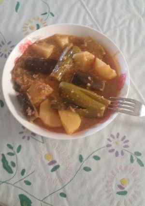 Φωτογραφία της συνταγής Κολοκύθια με μελιτζάνες και πατάτες