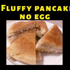 A picture of Fluffy pancakes no egg.