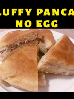 A picture of Fluffy pancakes no egg.