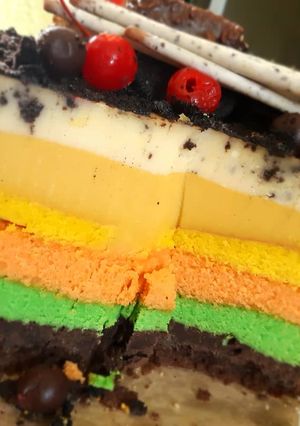 Foto resep Puding mangga roti tawar dan vanilla oreo