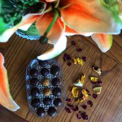 Une photo de Boules noisettes chocolats