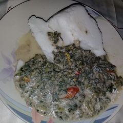 A picture of Mfino (pumpkin leaves).
