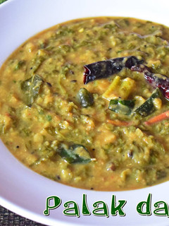 பாலக் dal (ஸ்பின்ச் டால் / பாலகுரா பப்பு) செய்முறை முக்கிய புகைப்படம்