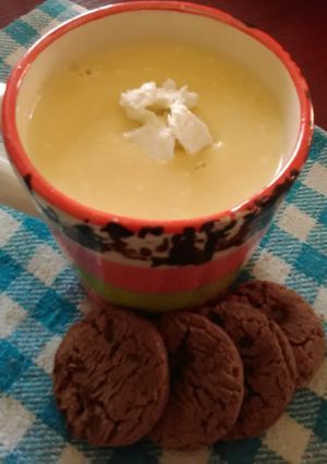 Una foto de Atole de queso crema