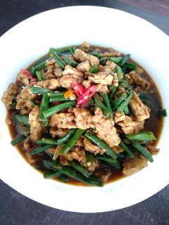 Foto resep Tumis tekapan (tempe + kacang panjang)